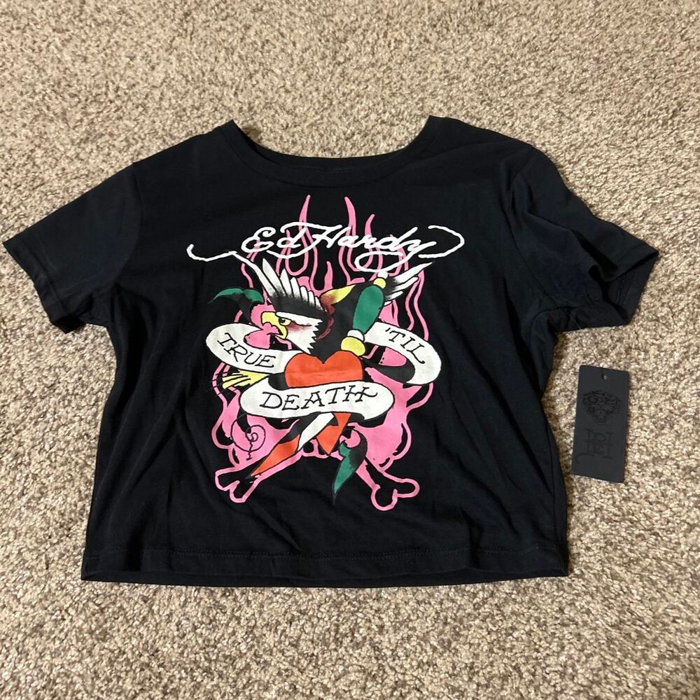 Ed-hardy Women's Black T-shirt
